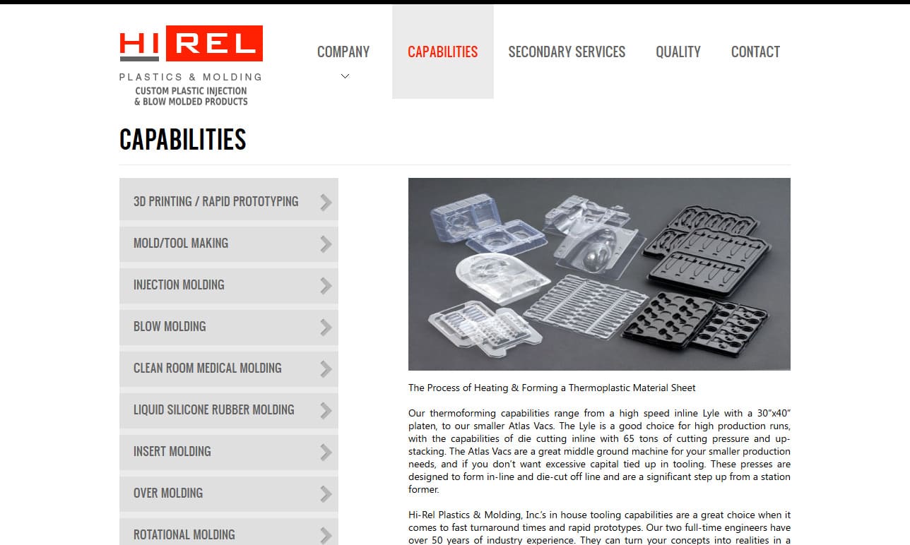Hi-Rel Plastics & Molding Hi-Rel Plastics & Molding